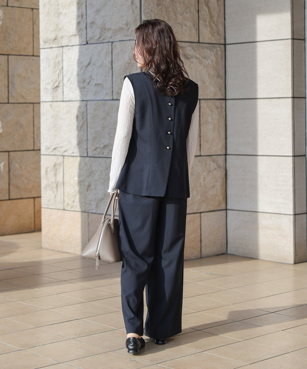 “はあちゅうコラボceremonystyle”ラップワイドパンツ