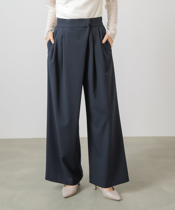 “はあちゅうコラボceremonystyle”ラップワイドパンツ