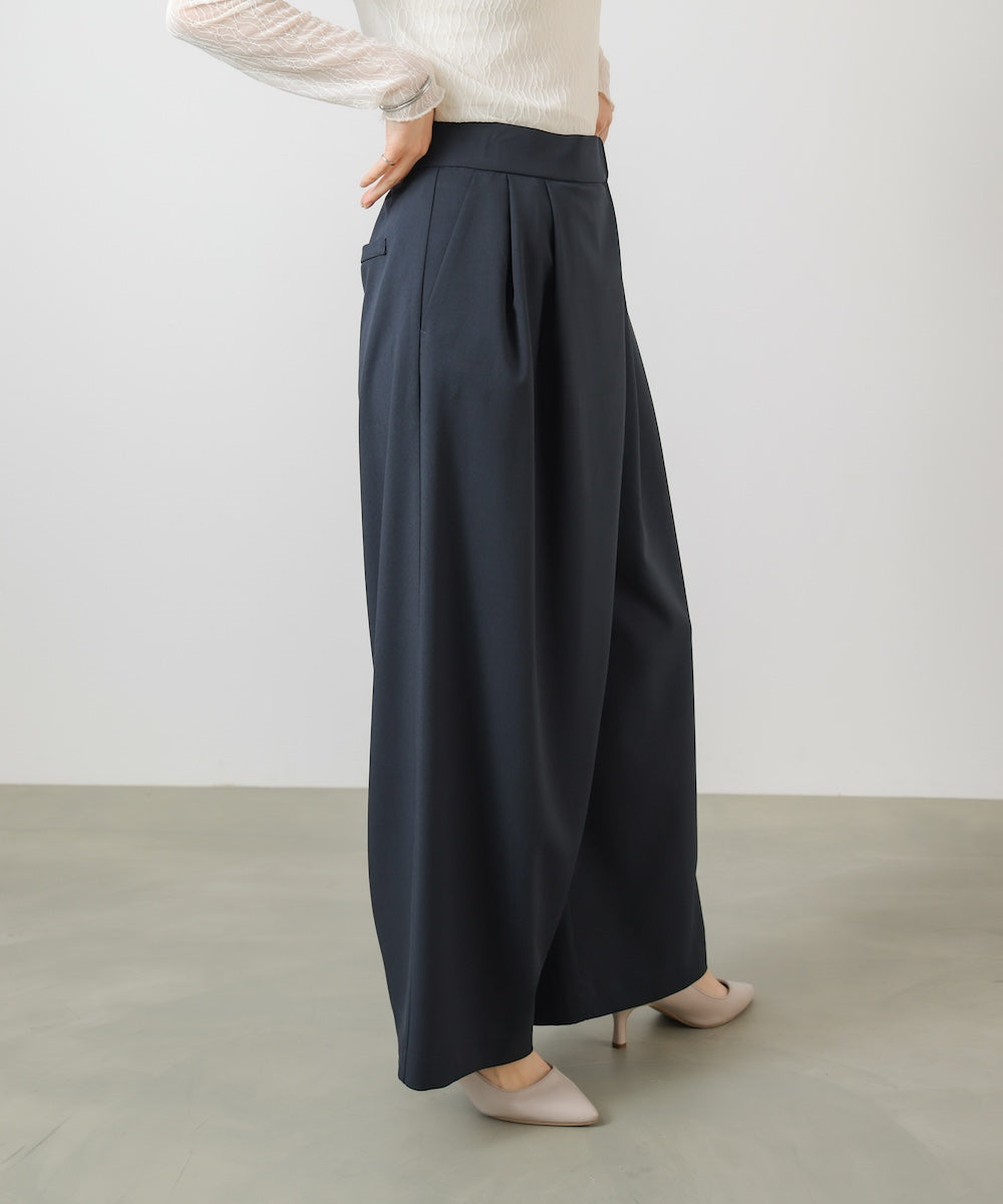 “はあちゅうコラボceremonystyle”ラップワイドパンツ