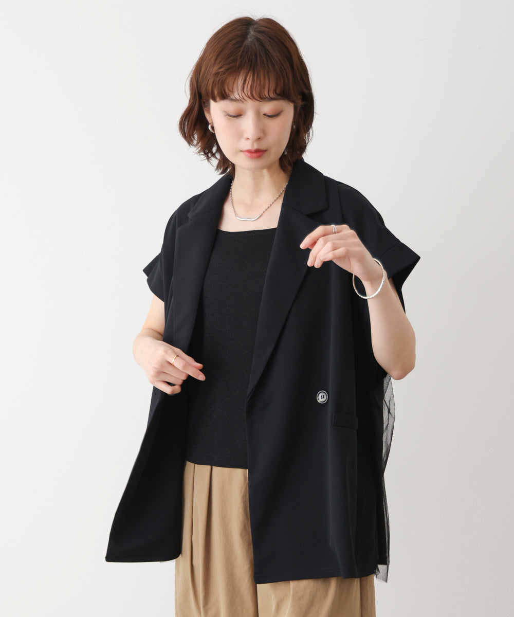 シフォン切替ジャケット
