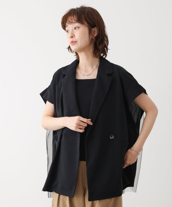 シフォン切替ジャケット
