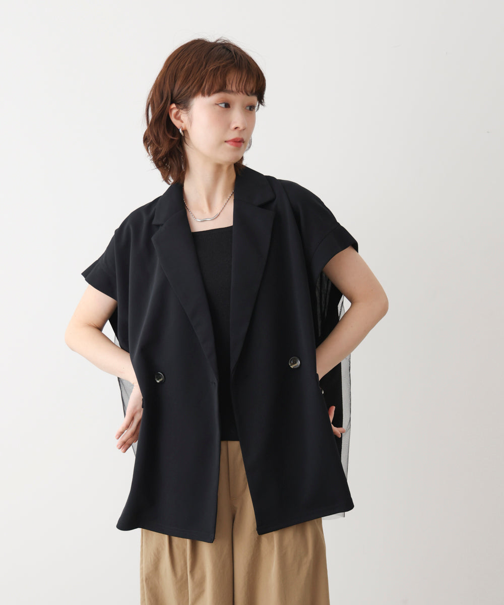 シフォン切替ジャケット
