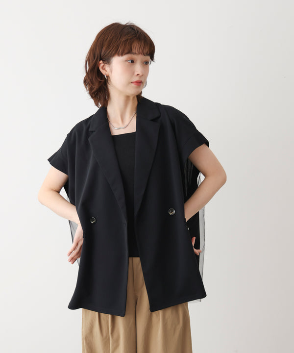 シフォン切替ジャケット