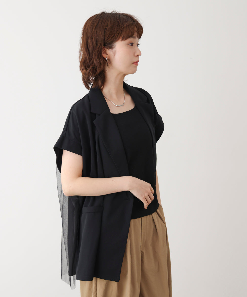 シフォン切替ジャケット