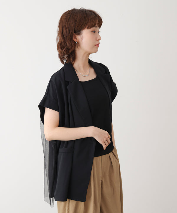 シフォン切替ジャケット