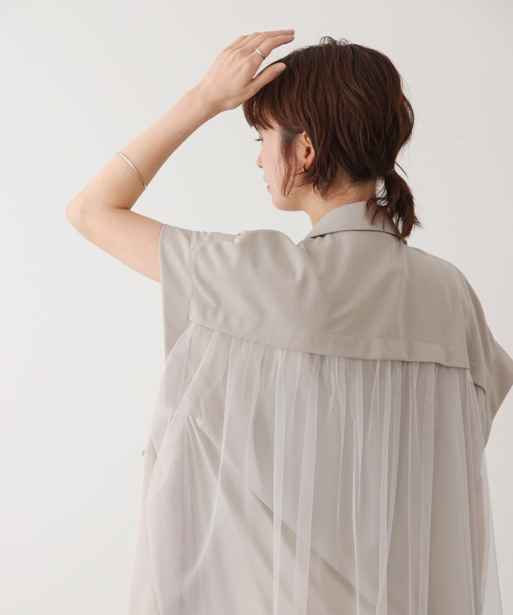 シフォン切替ジャケット