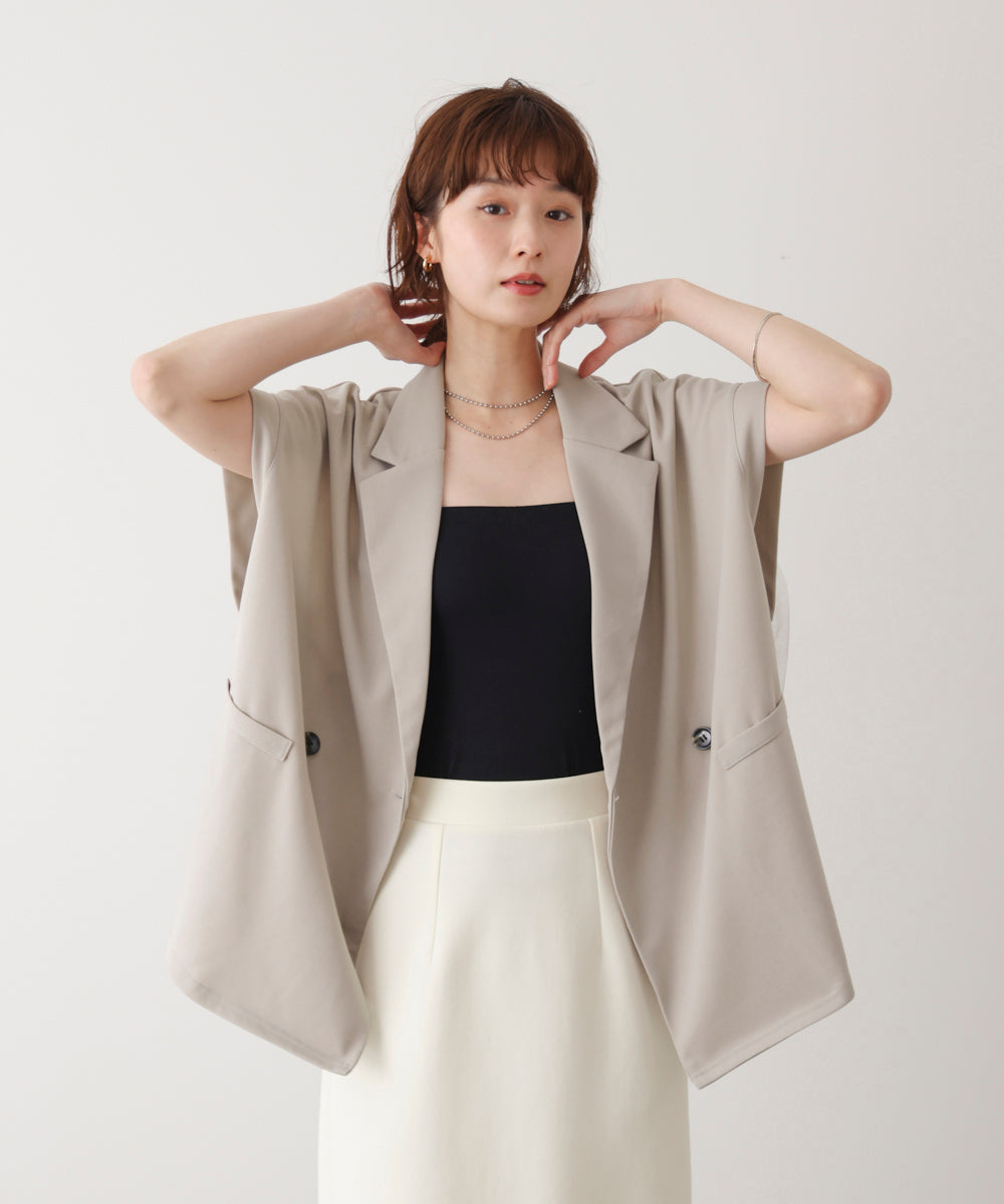 シフォン切替ジャケット