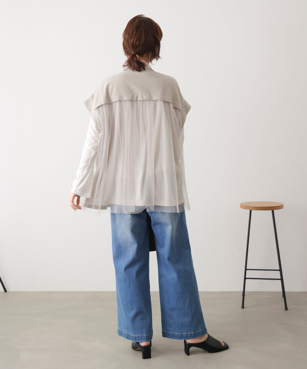 シフォン切替ジャケット