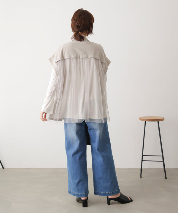 シフォン切替ジャケット