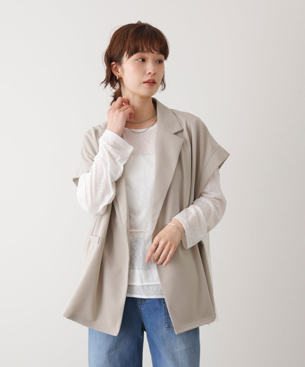 シフォン切替ジャケット
