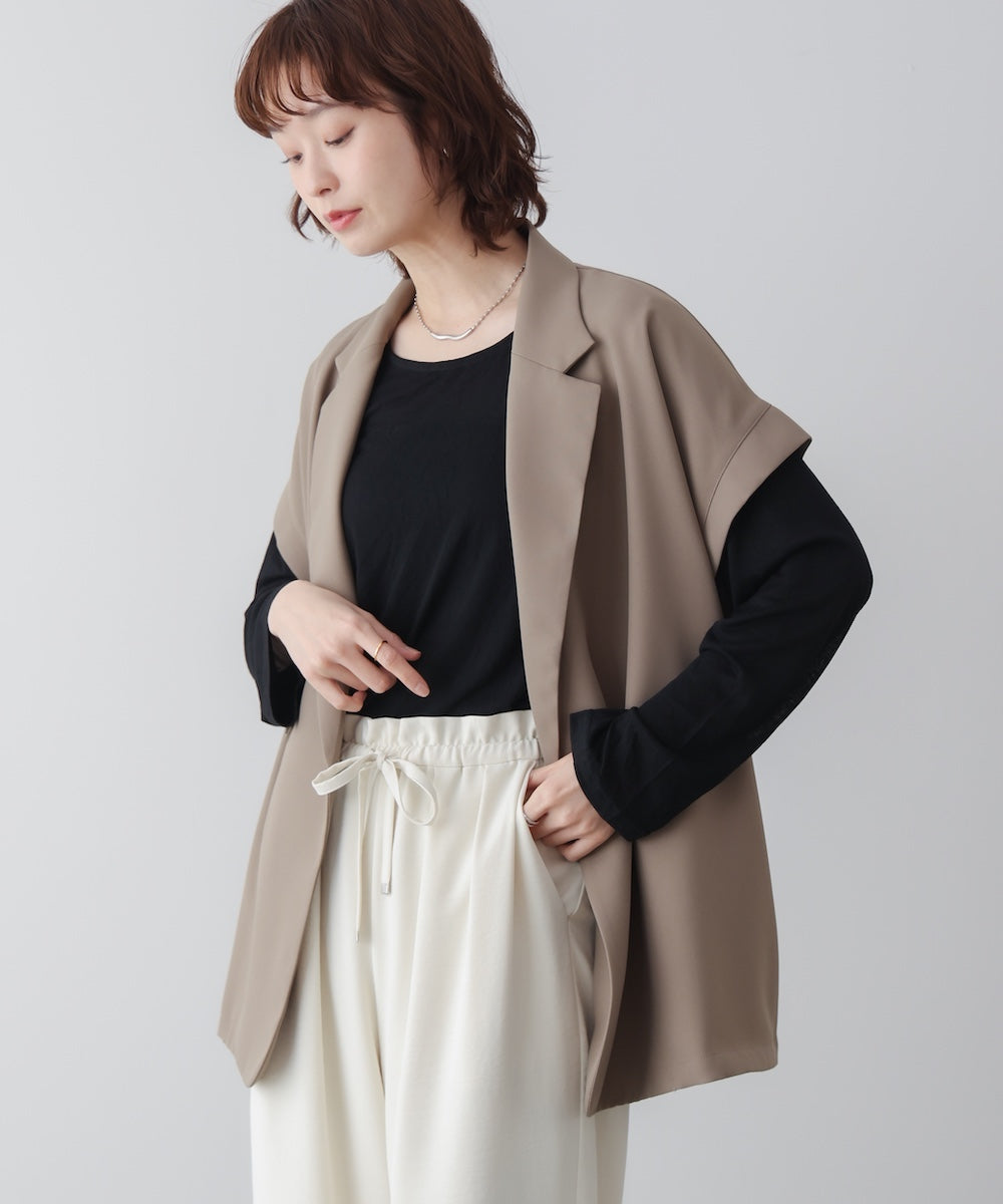 フレンチ袖ダブルテーラージャケット［3/24発送予定］