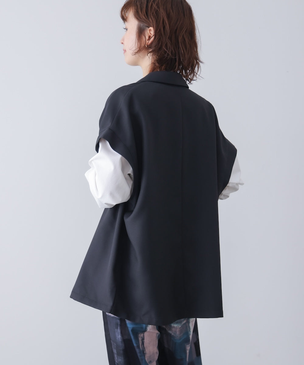 【夏の最適コンビ対象】フレンチ袖ダブルテーラージャケット