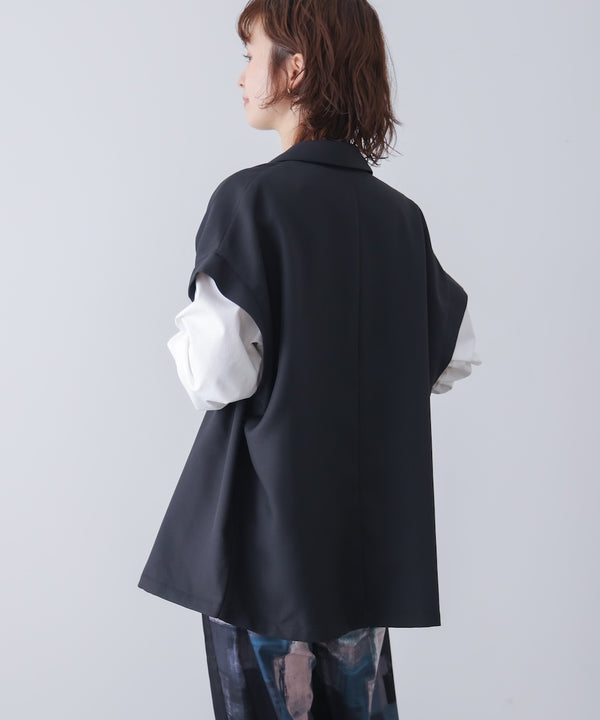 【夏の最適コンビ対象】フレンチ袖ダブルテーラージャケット