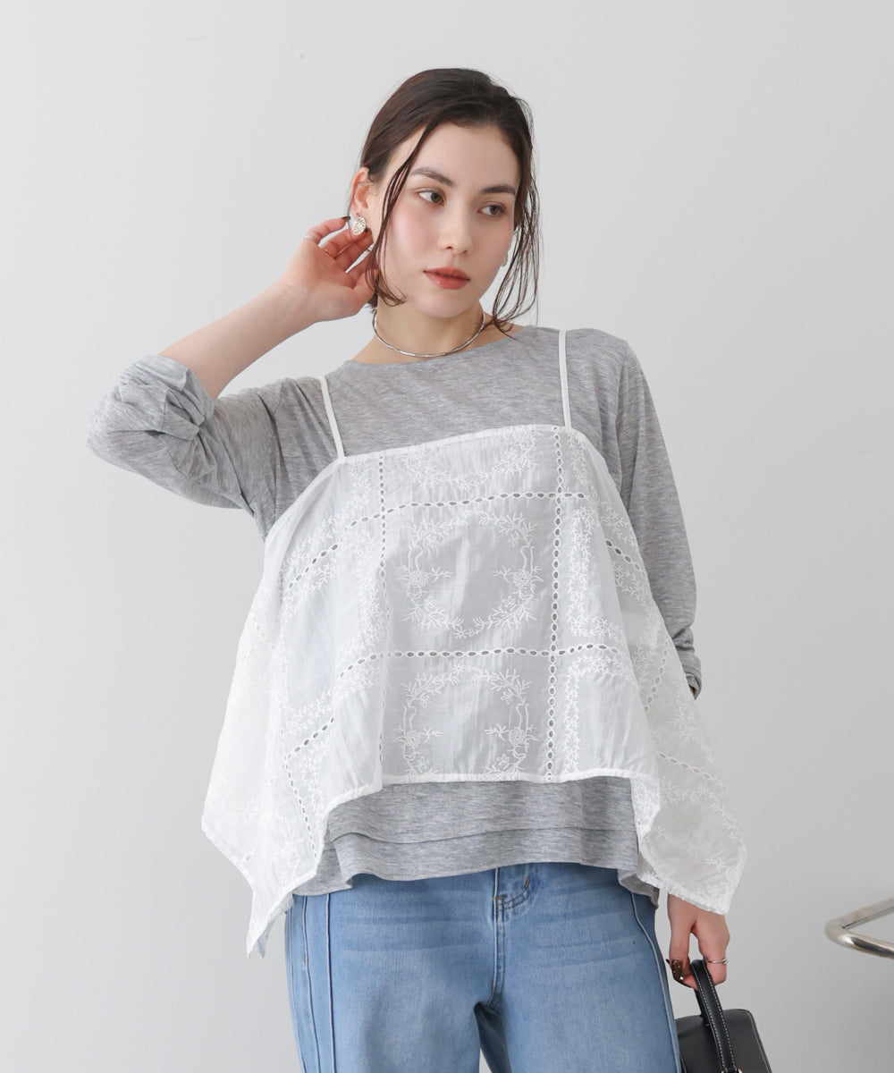 WEB限定】パッチワーク刺繍キャミソール