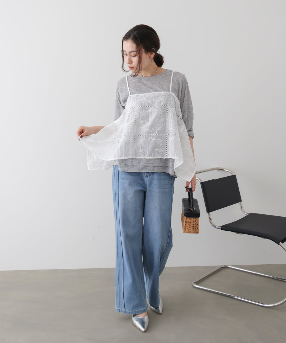 【WEB限定】パッチワーク刺繍キャミソール