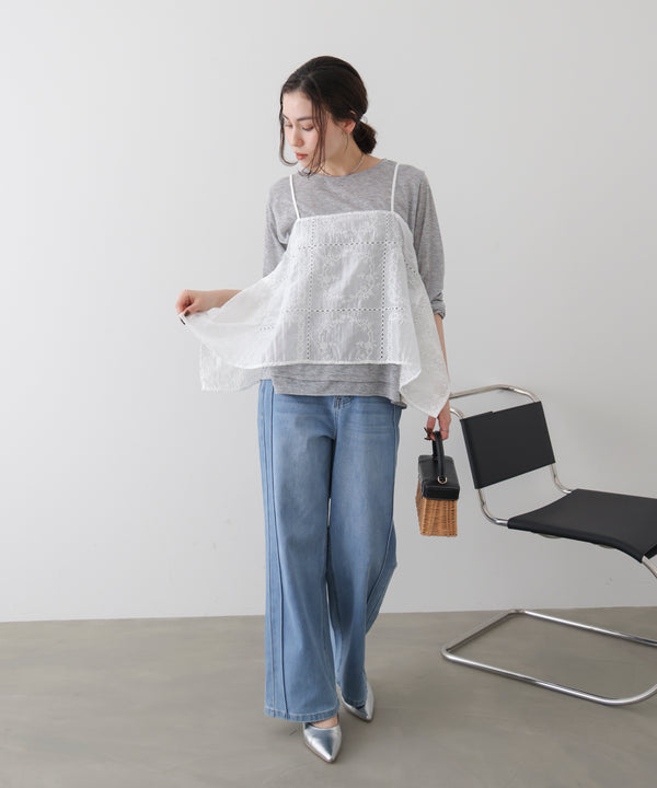 【WEB限定】パッチワーク刺繍キャミソール