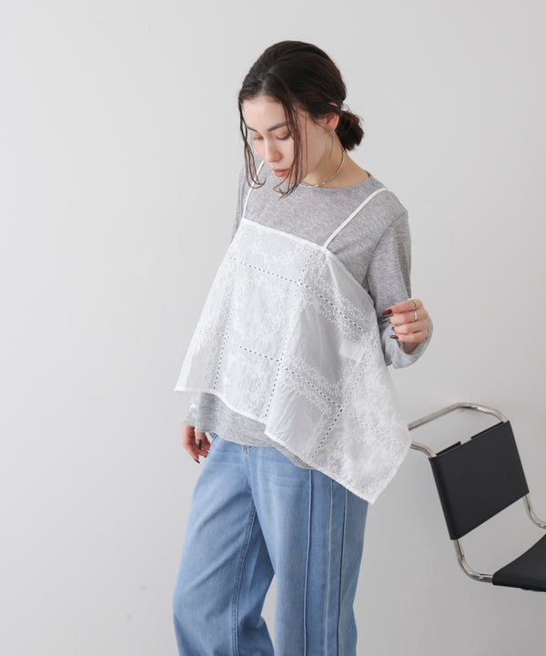【WEB限定】パッチワーク刺繍キャミソール