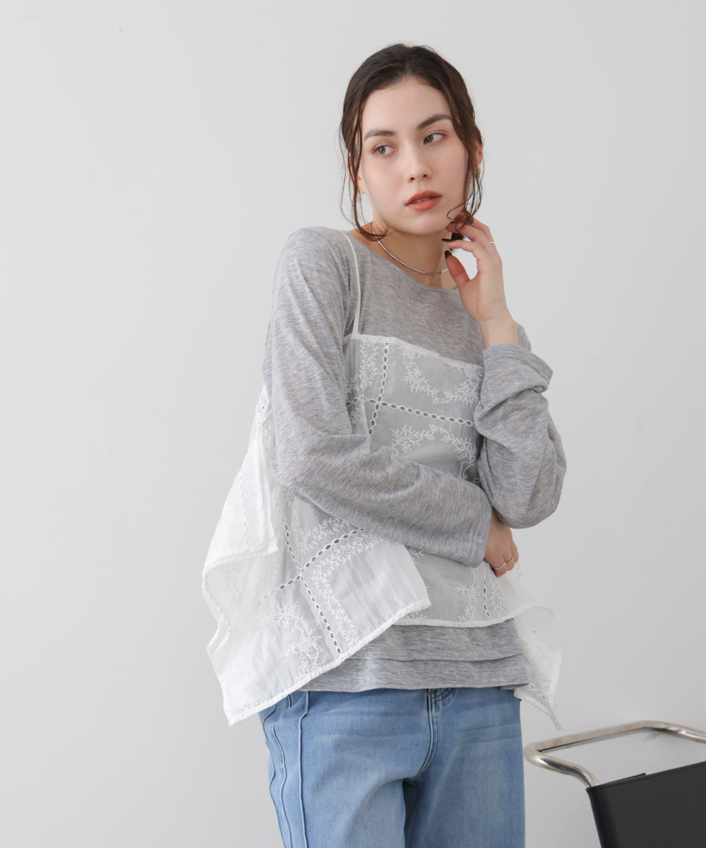 【WEB限定】パッチワーク刺繍キャミソール