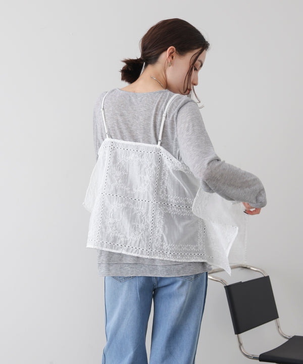 【WEB限定】パッチワーク刺繍キャミソール