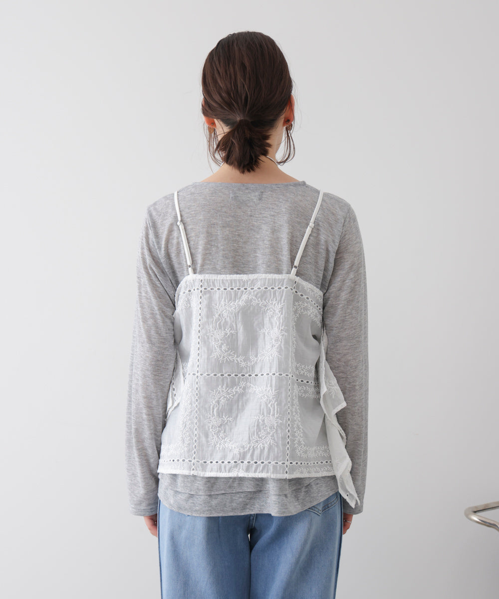 【WEB限定】パッチワーク刺繍キャミソール
