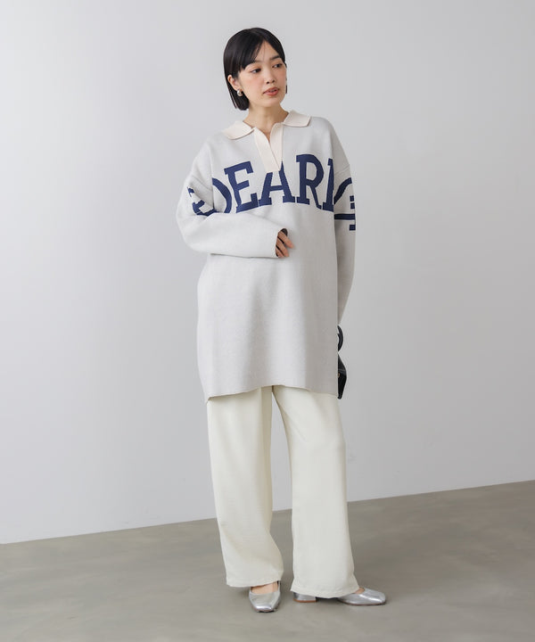 【WEB限定】襟付きロゴニットチュニック