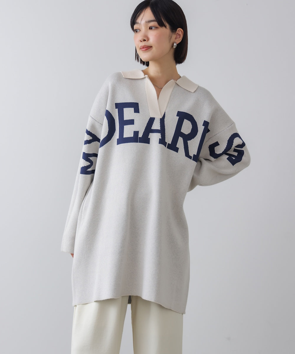 【WEB限定】襟付きロゴニットチュニック