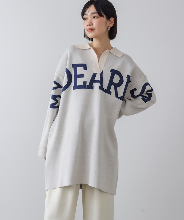 【WEB限定】襟付きロゴニットチュニック