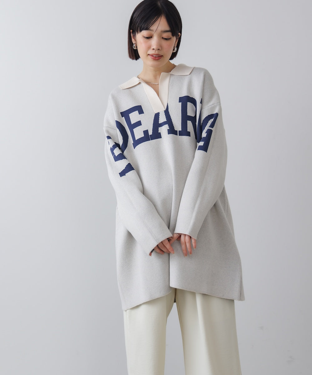 【WEB限定】襟付きロゴニットチュニック