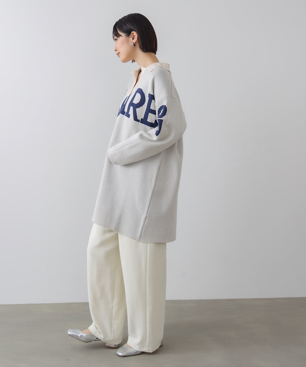 【WEB限定】襟付きロゴニットチュニック