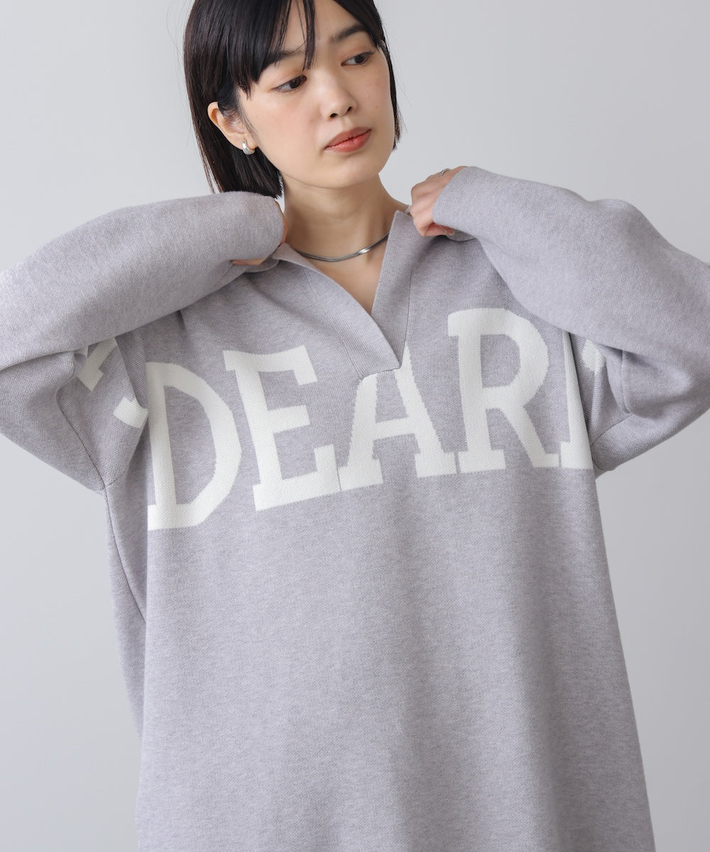 【WEB限定】襟付きロゴニットチュニック