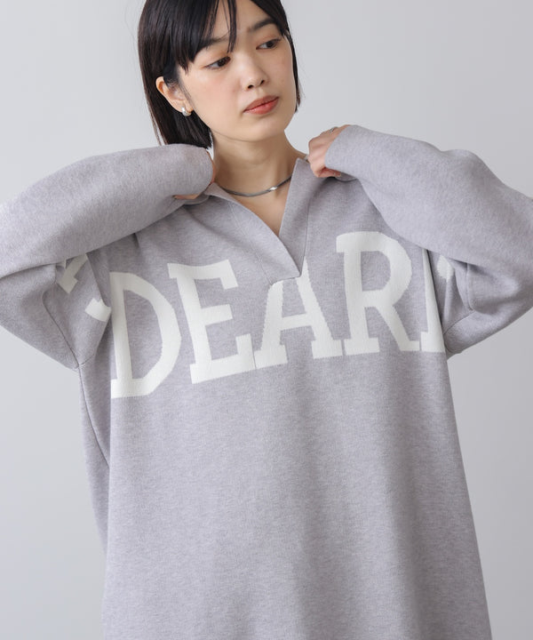 【WEB限定】襟付きロゴニットチュニック