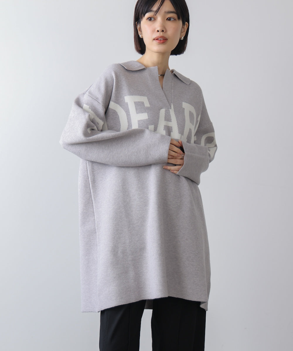 【WEB限定】襟付きロゴニットチュニック