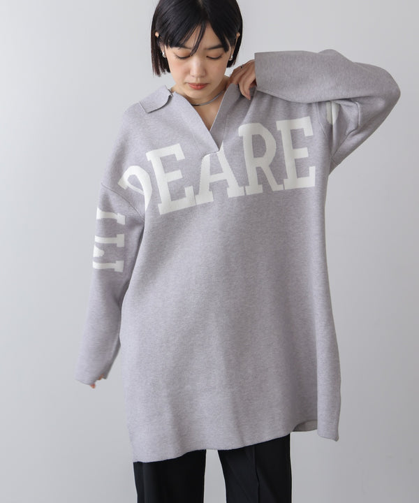 【WEB限定】襟付きロゴニットチュニック