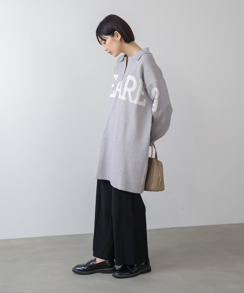 【WEB限定】襟付きロゴニットチュニック