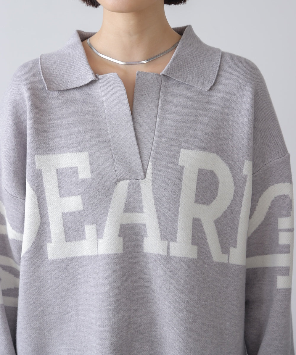 【WEB限定】襟付きロゴニットチュニック