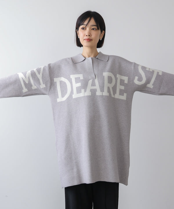 【WEB限定】襟付きロゴニットチュニック