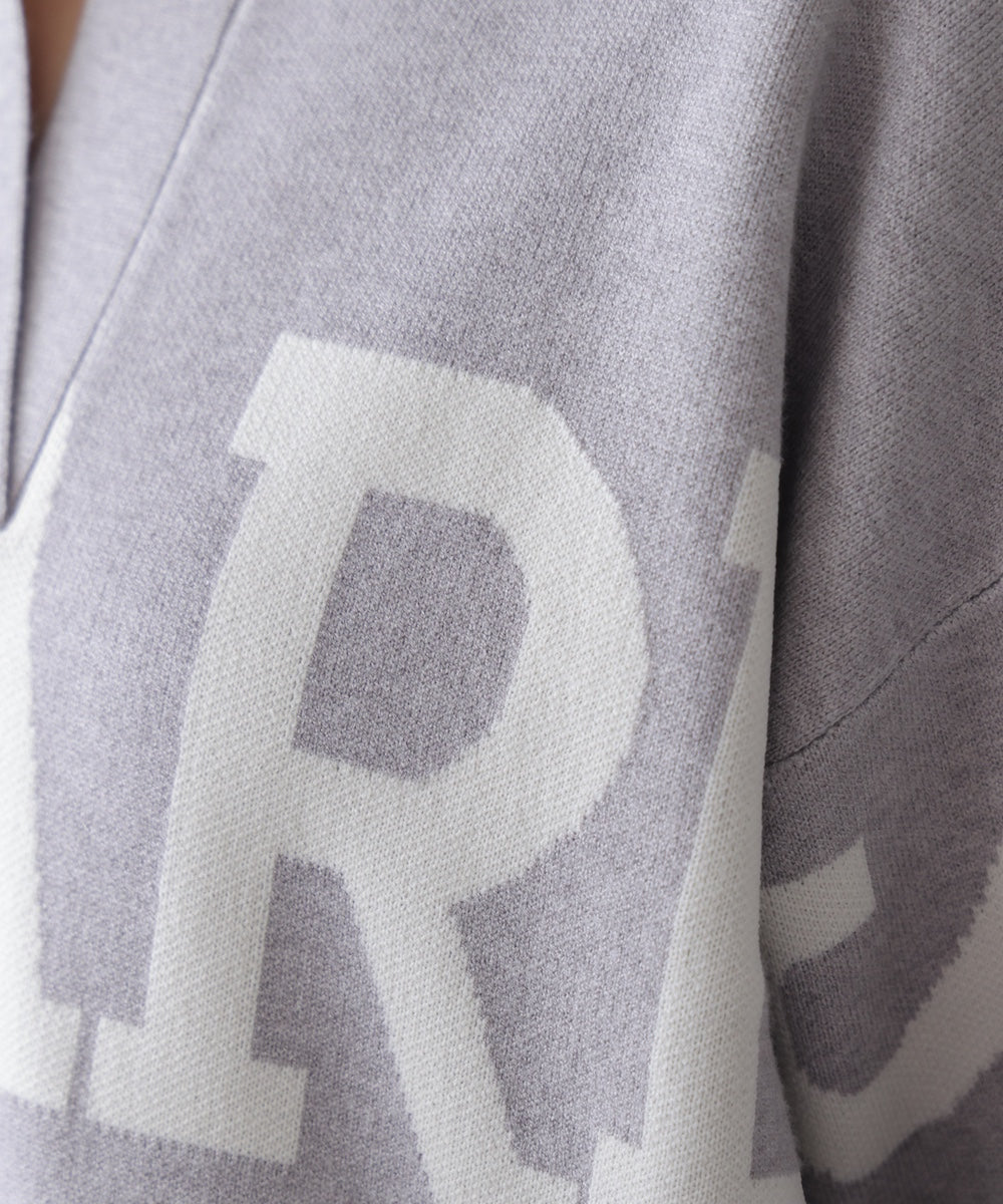 【WEB限定】襟付きロゴニットチュニック