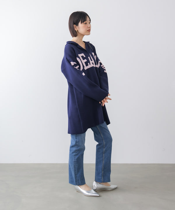 【WEB限定】襟付きロゴニットチュニック