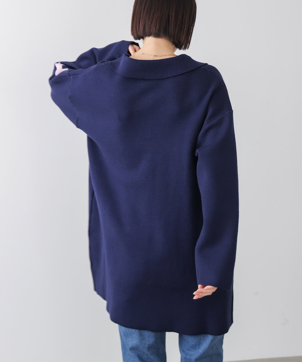 【WEB限定】襟付きロゴニットチュニック
