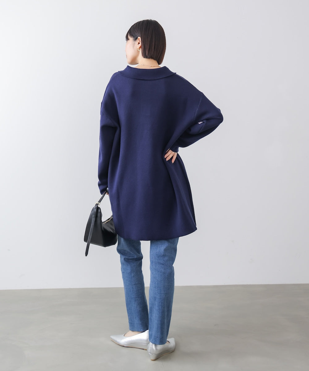 【WEB限定】襟付きロゴニットチュニック