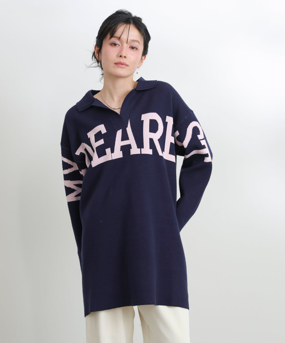 【WEB限定】襟付きロゴニットチュニック