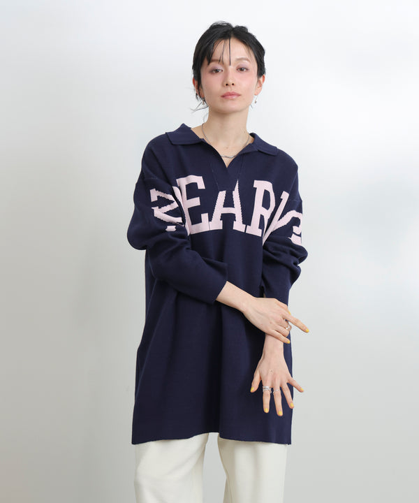 【WEB限定】襟付きロゴニットチュニック