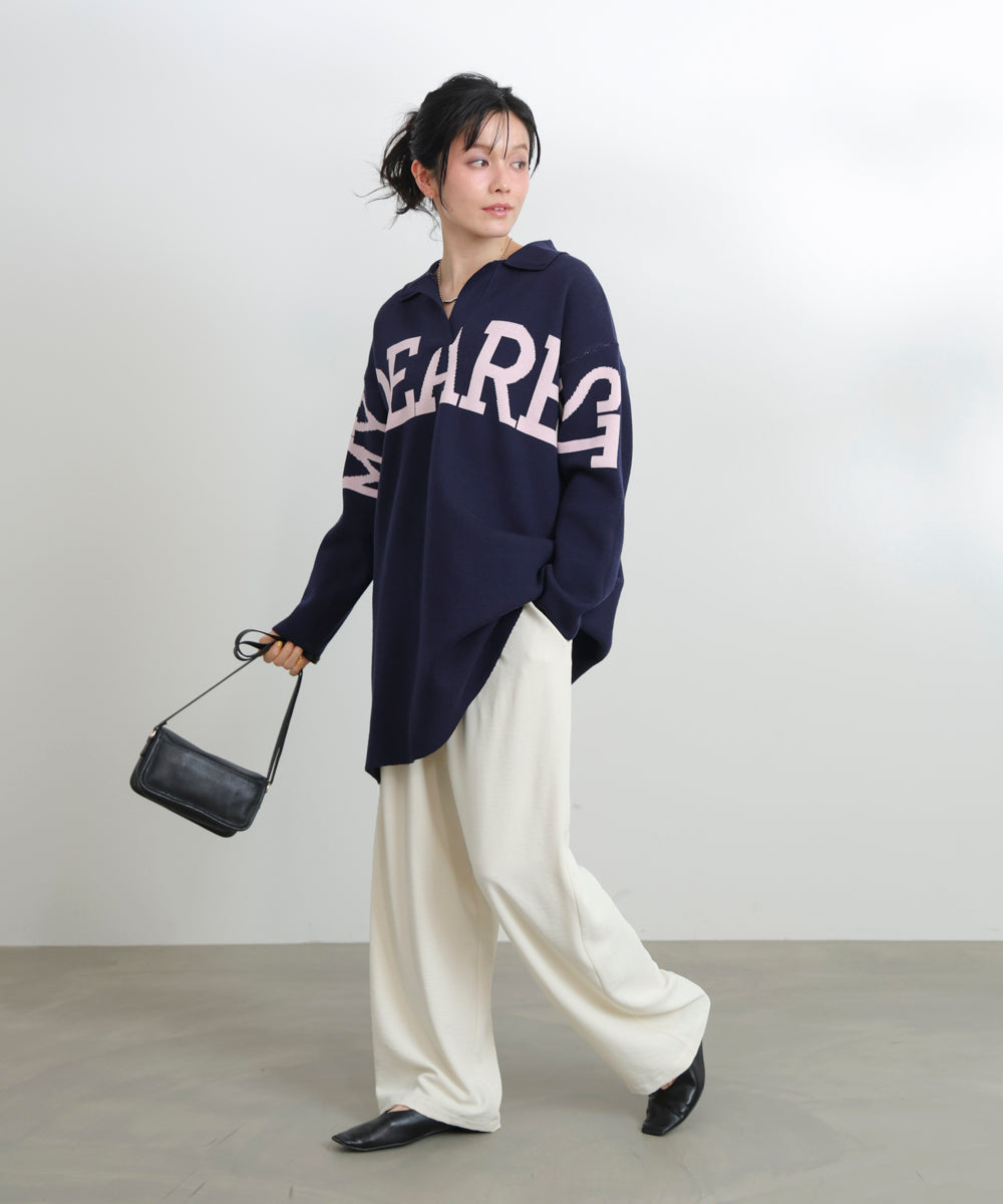 【WEB限定】襟付きロゴニットチュニック