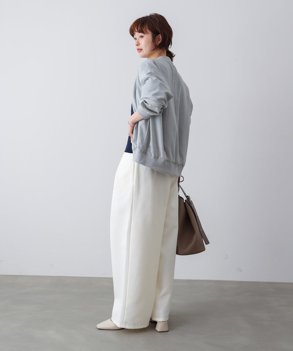 スレンダーベルトワイドパンツ