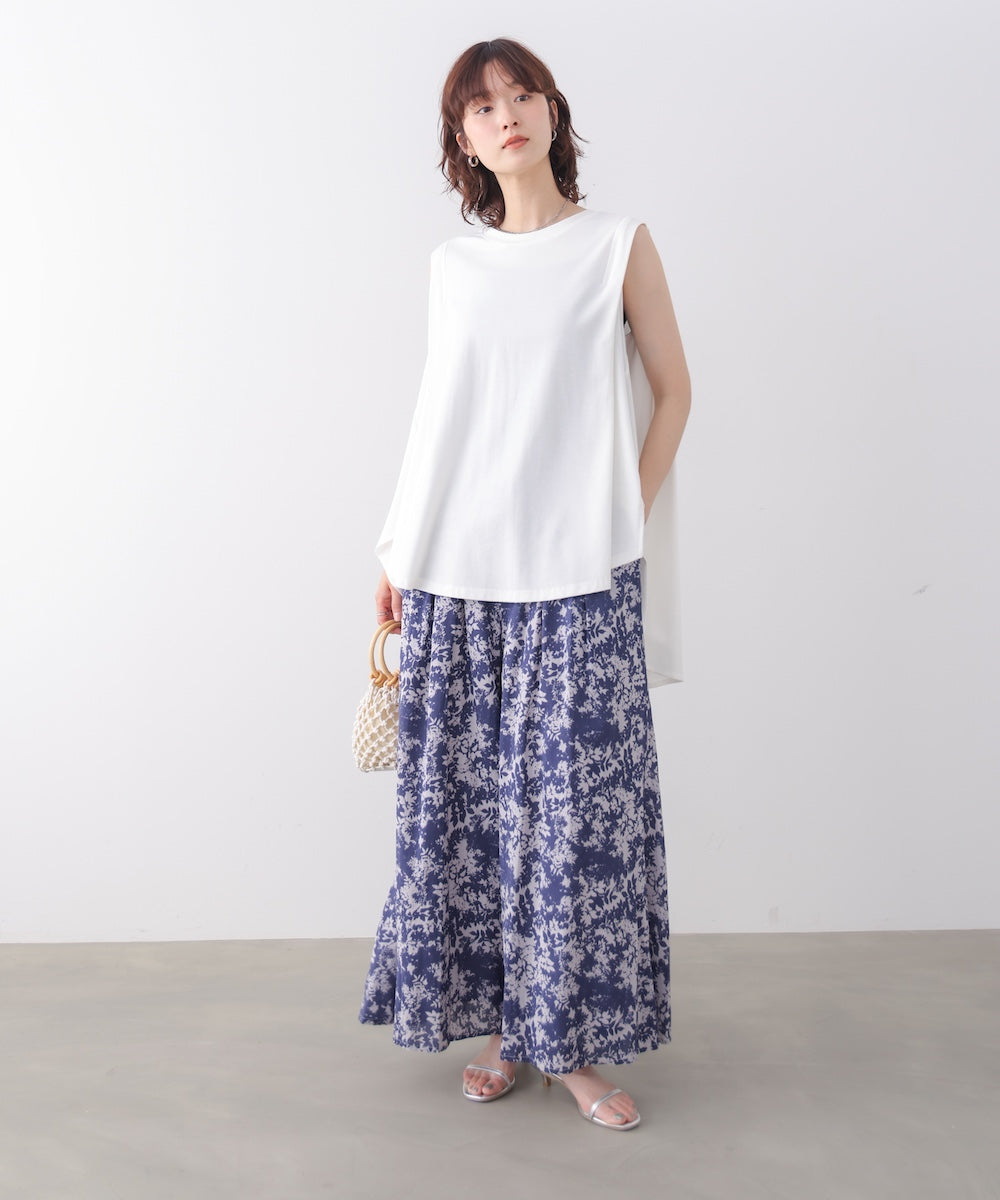 フラワーパネルフレアパンツ［6/10発送予定］