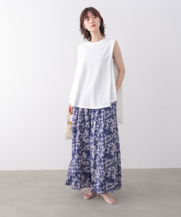 フラワーパネルフレアパンツ［6/10発送予定］
