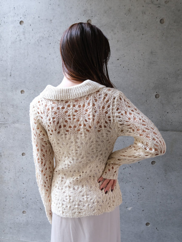 MOHAIR POLO KNIT CD(ﾓﾍｱﾎﾟﾛﾆｯﾄｶｰﾃﾞ)