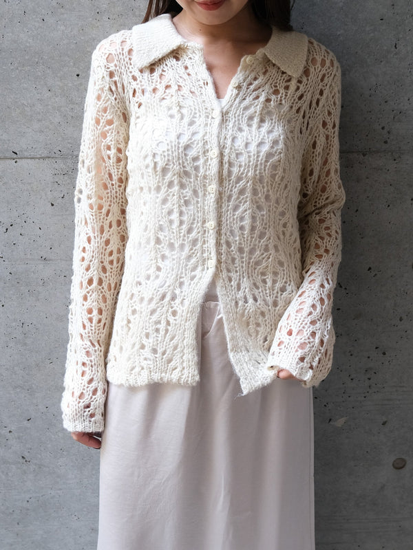 MOHAIR POLO KNIT CD(ﾓﾍｱﾎﾟﾛﾆｯﾄｶｰﾃﾞ)