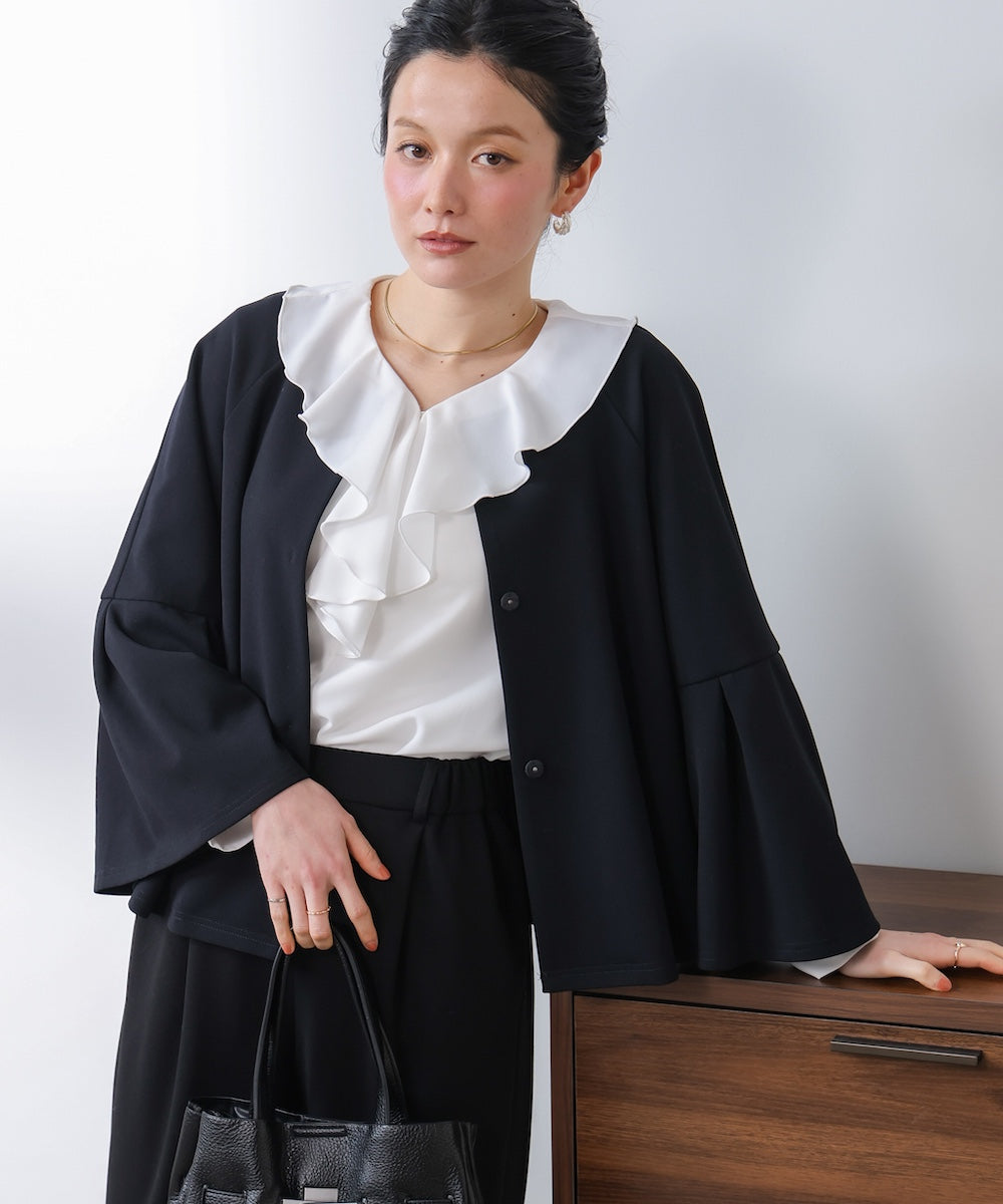 カットジョーゼットフレアジャケット