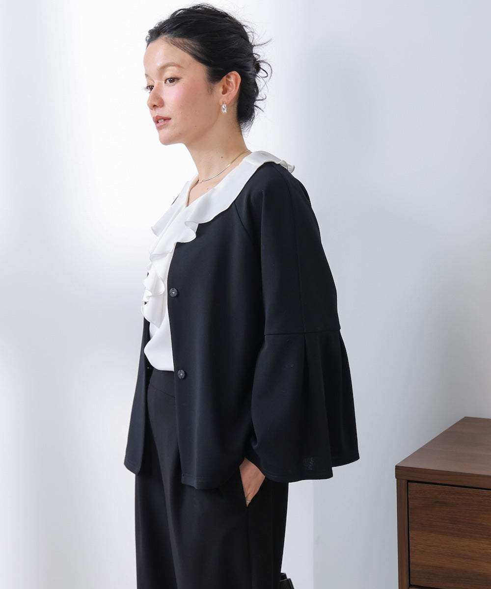 カットジョーゼットフレアジャケット